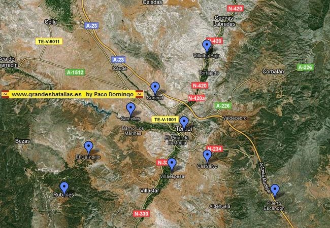 MAPA DEL CAMPO DE  OPERACIONES